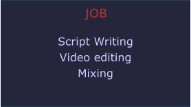JOB Script Writing Video editing Mixing